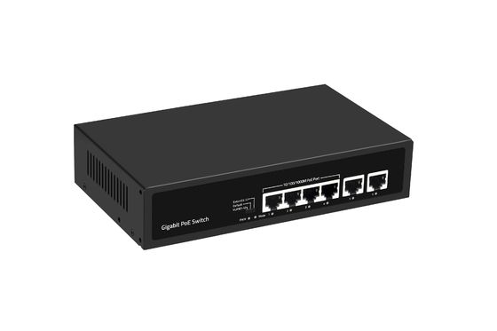 6 ports Gigabit DC52V 1,25A POE Ethernet Switch 12 Gbps AC 100 ~ 240 V