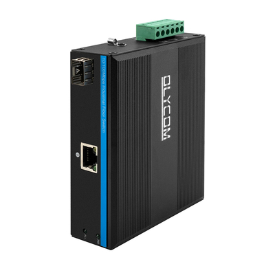 2 ports 10/100mpbs convertisseur de fibres médias industrielles Ethernet rapide avec 1RJ45+1SFP