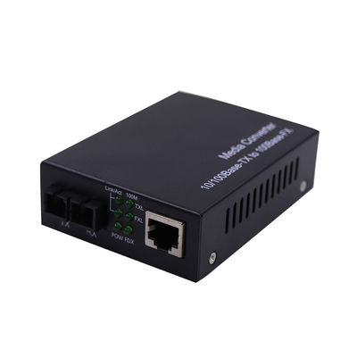 câble facultatif 5Km Max On MMF de convertisseur de 2A Mini Fiber Optic Ethernet Media