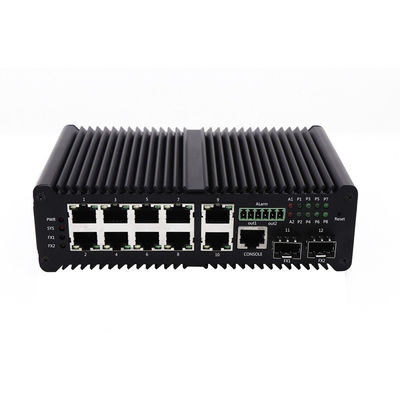 Commutateur contrôlé industriel gauche de Gigabit Ethernet 40Gbps 8 Poe jusqu'à 90W