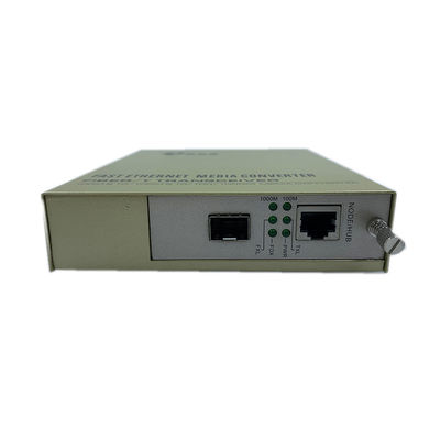 Convertisseur de médias de support de fente de SFP, fibre du mode 1310nm unitaire au convertisseur d'Ethernet