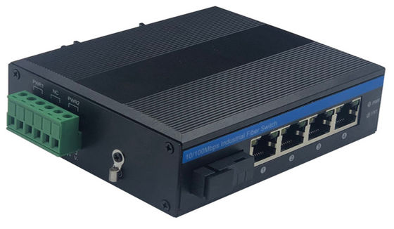 connecteur industriel gauche MDI/MDIX automatique de Sc de hub de commutateur du réseau 10/100Mbps 5