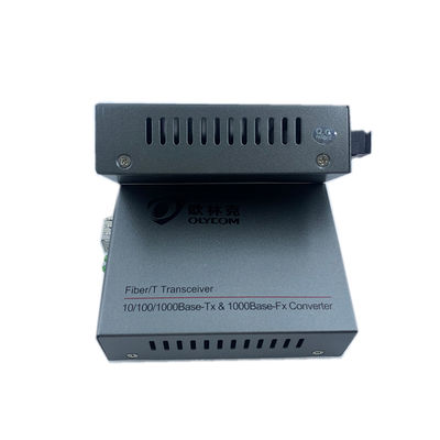 Convertisseur Unmanaged DC48V 1310/1550nm de médias de mode unitaire de gigabit de POE