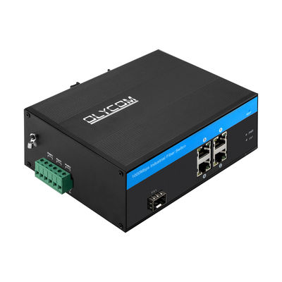 Commutateur industriel de Gigabit Ethernet de port de réseau 4, fente de SFP du commutateur un de gigabit de rail de vacarme