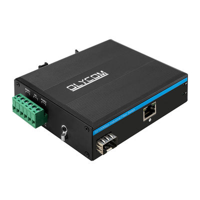 Convertisseur industriel rapide SFP de médias d'Ethernet de 48VDC 100Mbps à Rj45 avec IEEE802.3Af/At