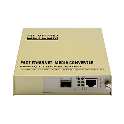 Convertisseur de médias de support de fente de SFP, fibre du mode 1310nm unitaire au convertisseur d'Ethernet