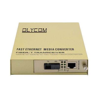Le C.A. optique à un noyau du convertisseur 1310/1550nm 220V de médias d'Ethernet de fibre a entré