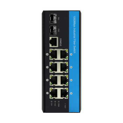 Le gigabit contrôlé industriel SFP d'Ethernet commutent le connecteur 8 10/100/1000base-T gauche de LC