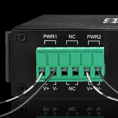3 budget gauche DC48V du commutateur 100/1000Mbps 60W POE de Mini Din Rail Ethernet Fiber