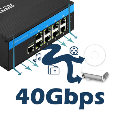 Commutateur Ethernet manageable de couche 2 8 ports PoE Gigabit 802.3Af/at 240W Basé sur Vitesse CE