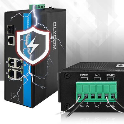 Commutateur Ethernet industriel intelligent géré 5 ports Gigabit SFP ports fibre indice IP40