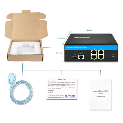 Commutateur Ethernet industriel intelligent géré 5 ports Gigabit SFP ports fibre indice IP40
