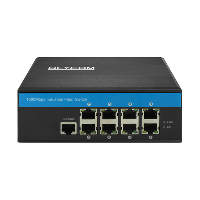 SNMP contrôlé industriel gauche CLI de commutateur d'Ethernet de Smart 8 de gigabit a contrôlé DC9V