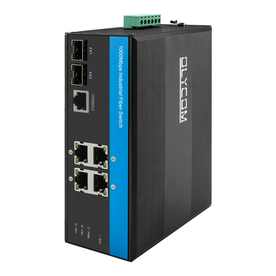 Commutateur Ethernet industriel géré 2.5G SFP Fibre Liaison montante Gigabit IP40 24VDC Sans ventilateur