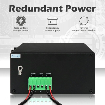 Commutateur PoE géré industriel Gigabit Port 7 avec anneau de fibre 2.5G gérable