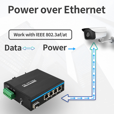 5 ports SFP PoE Switch Réseau Gigabit PoE/PoE+ 120W Budget DC48V sans ventilateur CE FCC