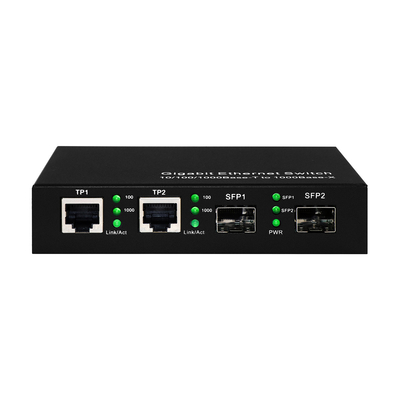 4 ports Gigabit Commercial Ethernet Switch SFP Fibre optique non gérée DC5V