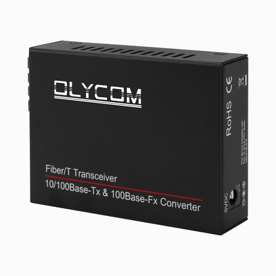 Connecteur SC duplex de convertisseur de média à fibre optique gigabit monomode non géré