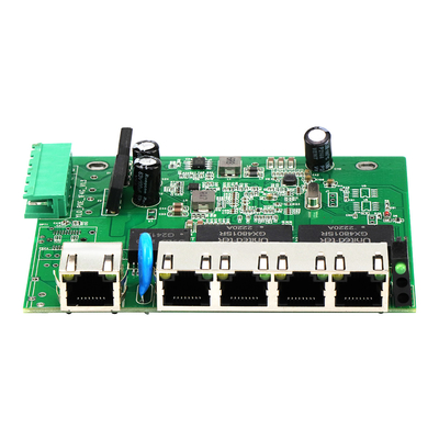 Switch réseau E-Mark 5 ports industriels PCBA Gigabit non géré 12V 24V Rail DIN