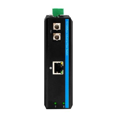 Mini Convertisseur de Médias Robuste Gigabit Ethernet Non Géré Fibre ST 30km Double DC12V CE FCC