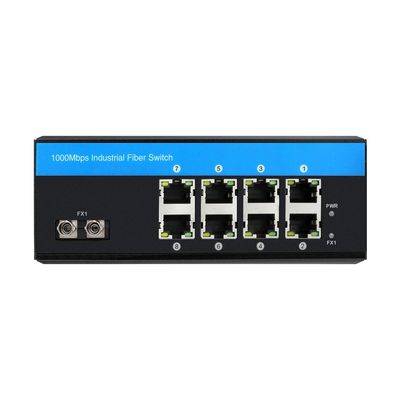 8 ports Commutateur de réseau industriel Gigabit Non géré ST Fibre en mode unique 30 km DC24V CE