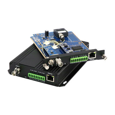Convertisseur de Fiber optique vidéo avec données Bidi RS485 RS422, Port Ethernet FC 10/100M, 40KM CE