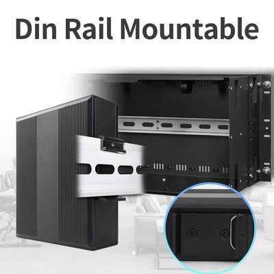 Commutateur de Gigabit Ethernet de rail de vacarme