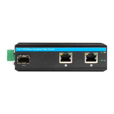 3 ports Compact Commutateur Gigabit Ethernet durci 100/1000M Fibre à double entrée 24V
