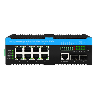 Gigabit 802.3bt PoE géré 8 Ports Switch 2.5G Fibre Web L2 géré sans ventilateur 720W