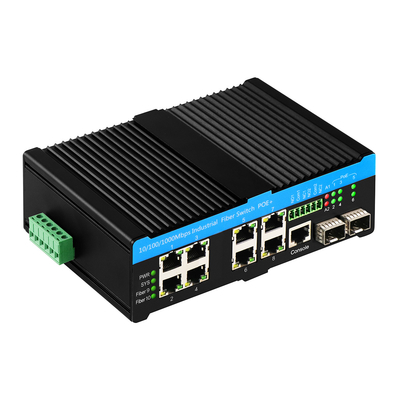 Gigabit L2 géré 90W PoE Switch 10 Port avec 2 ports combinés robuste 48V PoE actif