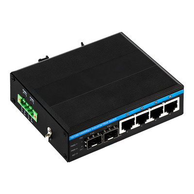 6 ports Gigabit géré Commutateur réseau durci Compact de taille double puissance DC12V