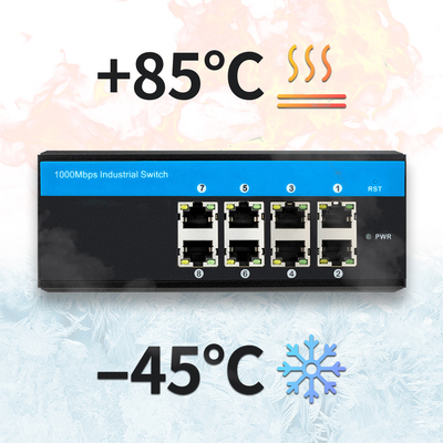 IM-WS080GE 8 Ports E-Mark Ethernet Commutateur Gigabit Pas géré Din monté 24V