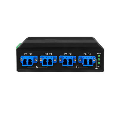 Système de commutation automatique de 4 ports OBP de protection de contournement optique Porte LC en mode unique DC12V