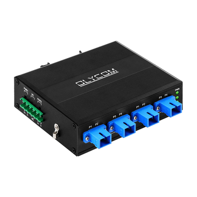 Commutateur de dérivation optique 4 ports Connecteur SC/UPC Simplex 1310/1550nm DC24V Rail DIN CE