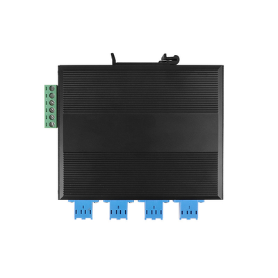 Commutateur de contournement par fibre optique pour protection optique DIN35 monté