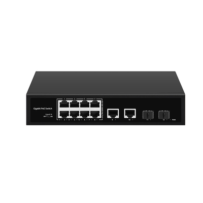 8 ports POE Gigabit Fiber Switch POE Watchdog avec 4 ports SFP/RJ45 en liaison montante 120 W
