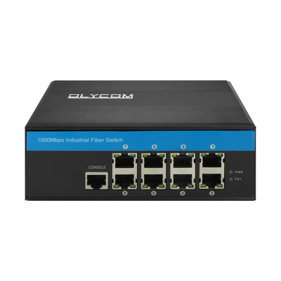 8 Ports gérés DC48v Commutateur Ethernet industriel Din Rail Commutateur réseau Gigabit