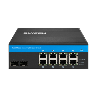 Commutateur PoE géré industriel 8 ports 2.5G fibre 15.4W/30W PSE 240W Budget L2 géré