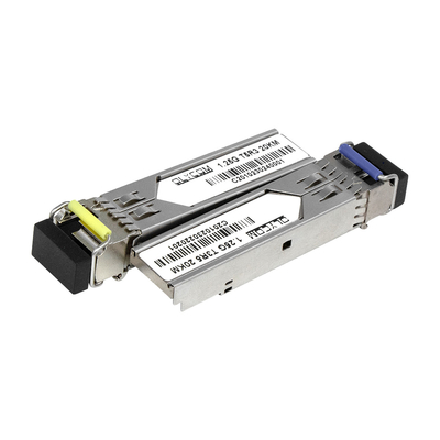 Transcepteur à fibre simple 20KM 1.25G Port LC 1310nm/1550nm DDM de qualité commerciale