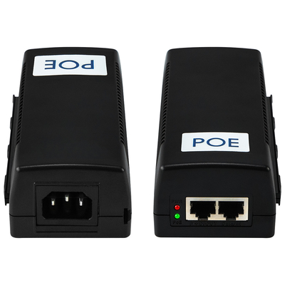 Injecteur PoE commercial de 60 W Gigabit en portée moyenne 48 V Sortie Bureau 15.4 W/30 W Compatible