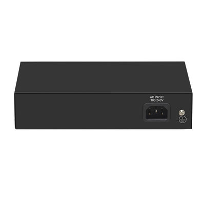 Commutateur PoE pour vidéosurveillance Fast Ethernet 4 ports avec 2 liaisons montantes en cuivre, budget de puissance de 55W, entrée CA