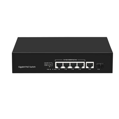 Commutateur Gigabit Fiber 4 Ports PoE Af/At 60W Avec 1 Uplink SFP/Cuivre Grade Commercial CE
