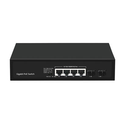 4 ports Gigabit PoE Switch 60W Fibre SFP budgétaire non gérée avec extension VLAN de 250 mètres