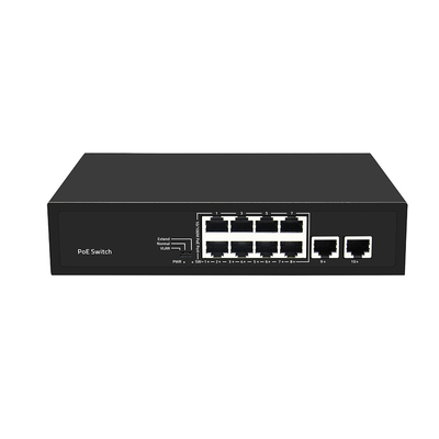 8 Ports PoE Switch10/100M Ethernet rapide VLAN 250 mètres PoE Distance entrée CA non gérée