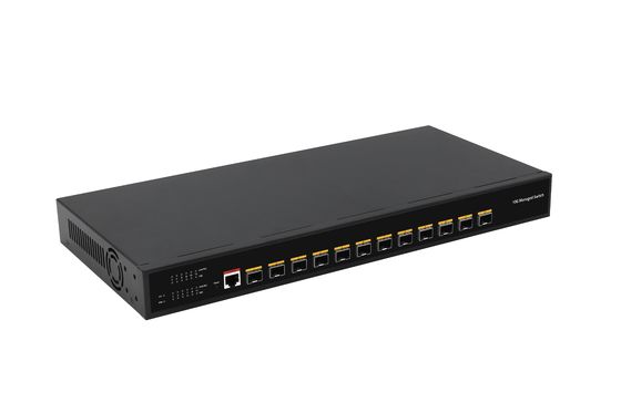 Porte de bureau 12 Porte 10G L3 Commutateur géré 12* Ports SFP+ Commutateur à fibre optique