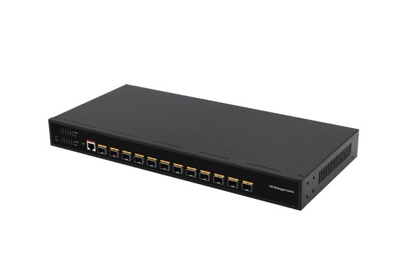 Porte de bureau 12 Porte 10G L3 Commutateur géré 12* Ports SFP+ Commutateur à fibre optique
