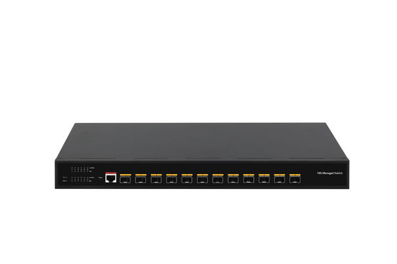 Commutateur fibre 12 ports 10G L3 Commutateur géré 12 ports SFP+ Commutateur fibre optique