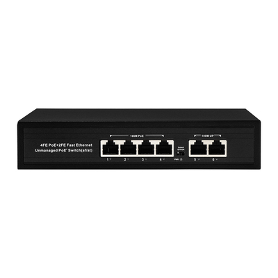 OEM ODM Ethernet rapide 10/100 Mbps 4 Ports Poe Switch avec 2 Ports Uplink Switch réseau