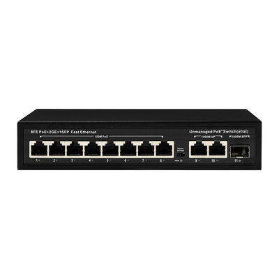 8 ports POE Switch avec 120W de puissance et 250m de transmission pour CCTV - Commutateur POE en fibre optique non géré