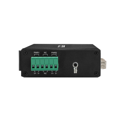 Commutateur PoE non géré industriel Ethernet rapide SFP Réseau résistant à la fibre 120W DC48V